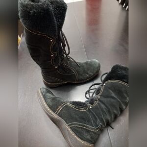 Vintage Bare Trap Elicia Leather Lace Up Boots